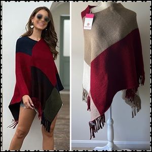 Shawl Fashion Dual Use Plaid Tassel Shawl F Trend Solid Outdoor Holiday Scarf